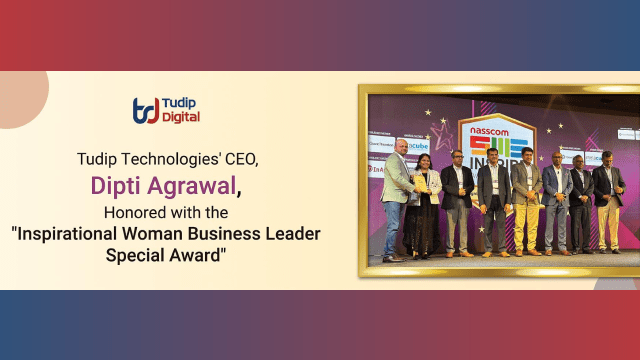 Tudip Technologies’ CEO, Dipti Agrawal, Honored with the “Inspirational Woman Business Leader Special Award”