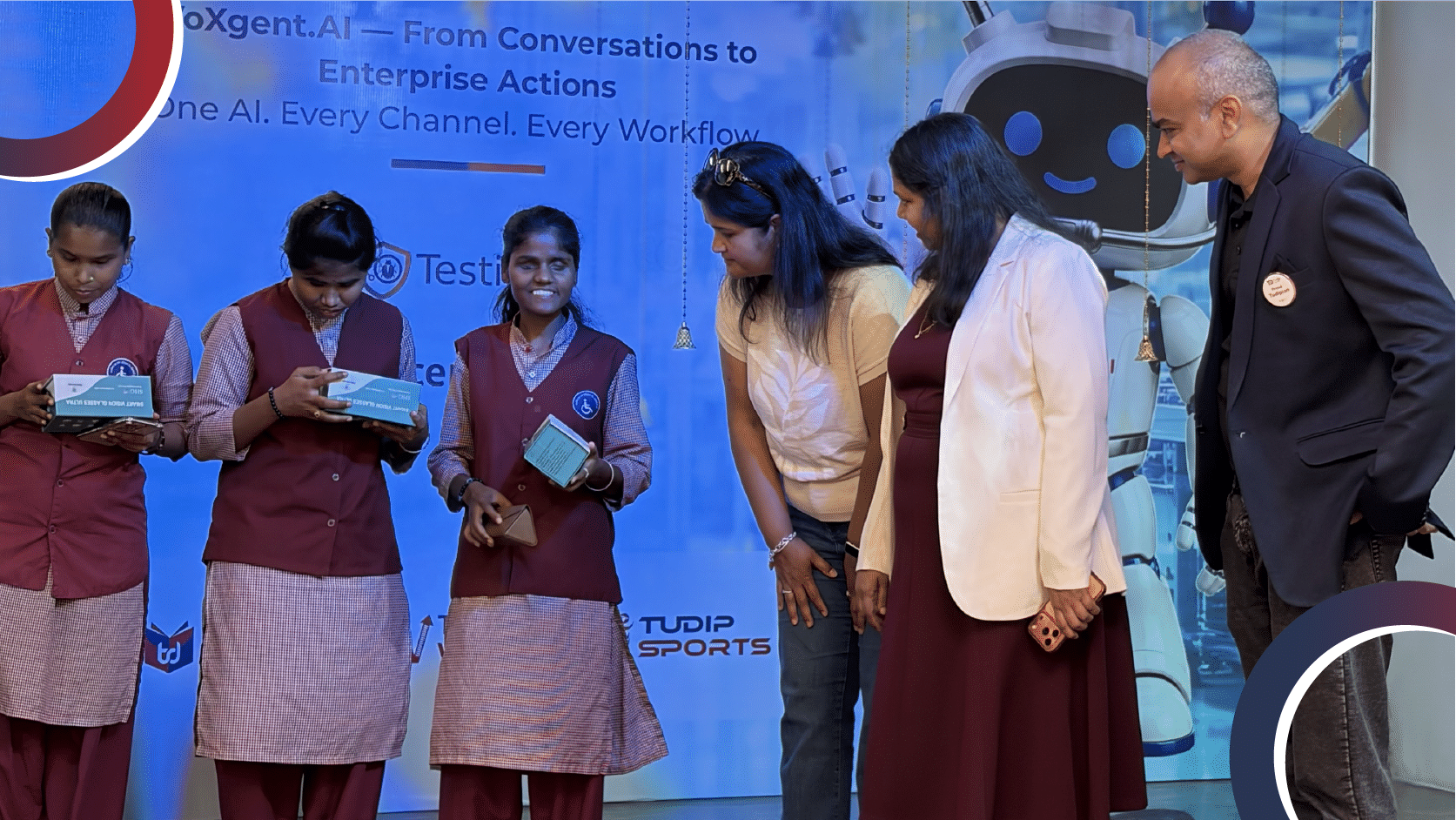Tudip Digital CSR event at Navjeevan Blind School